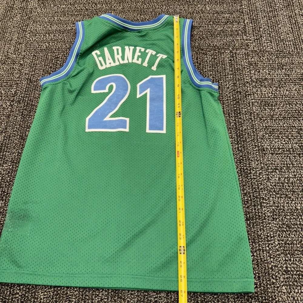Vintage Authentic Nike Kevin Garnett Green Minnesota Timberwolves Jersey Youth L
